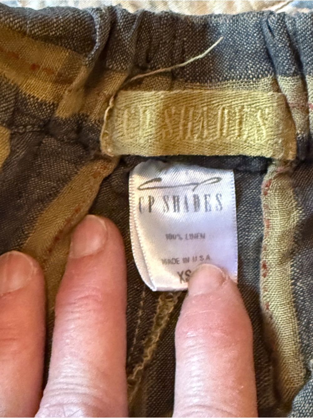 Striped Casual Men’s Pants in Brown and Tan - Picture 4 of 4